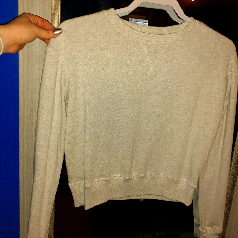 Lounge Sweatshirt Crew Crop Top Womens XSmall